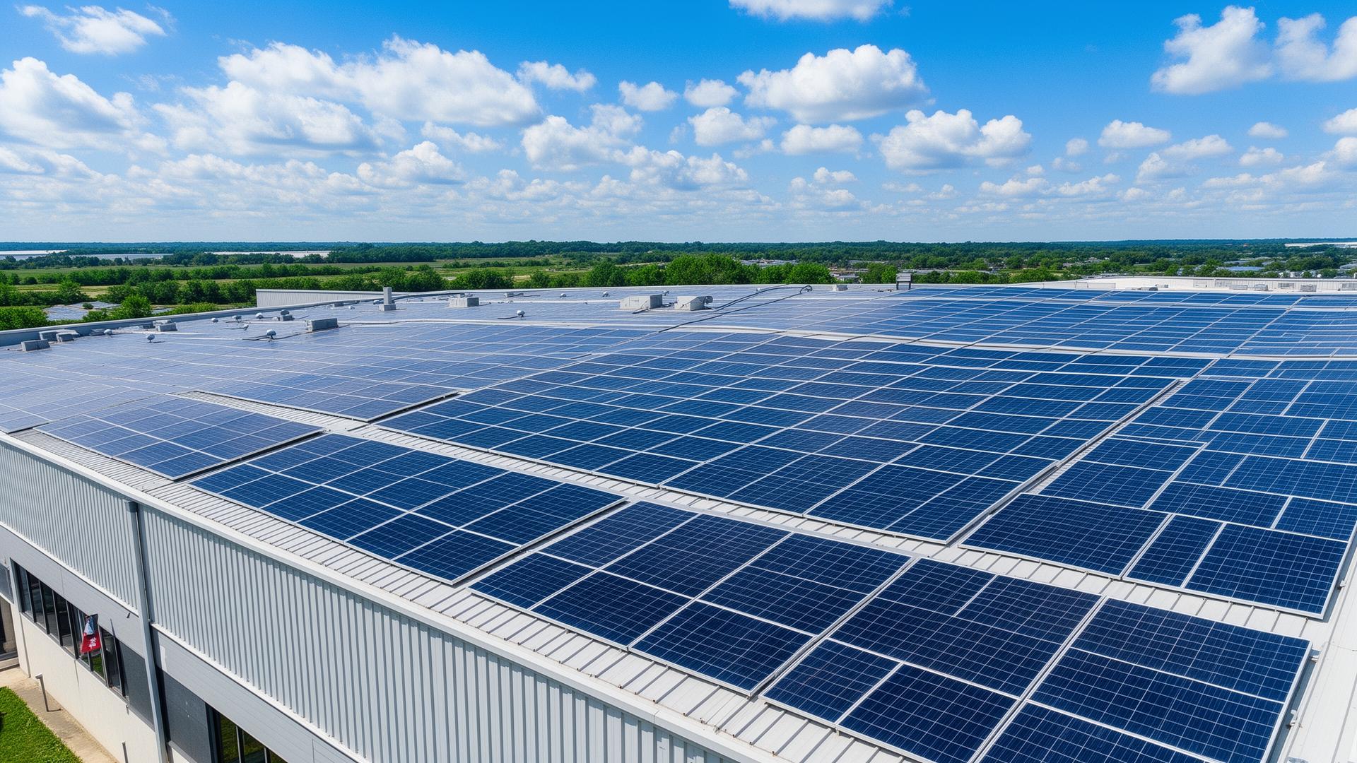 Solaranlage auf Gewerbedach